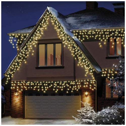 360 LED Snowing Icicle White Lights with Timer -  LV162183W.