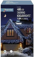 480 LED Snowing Icicle White Lights with Timer