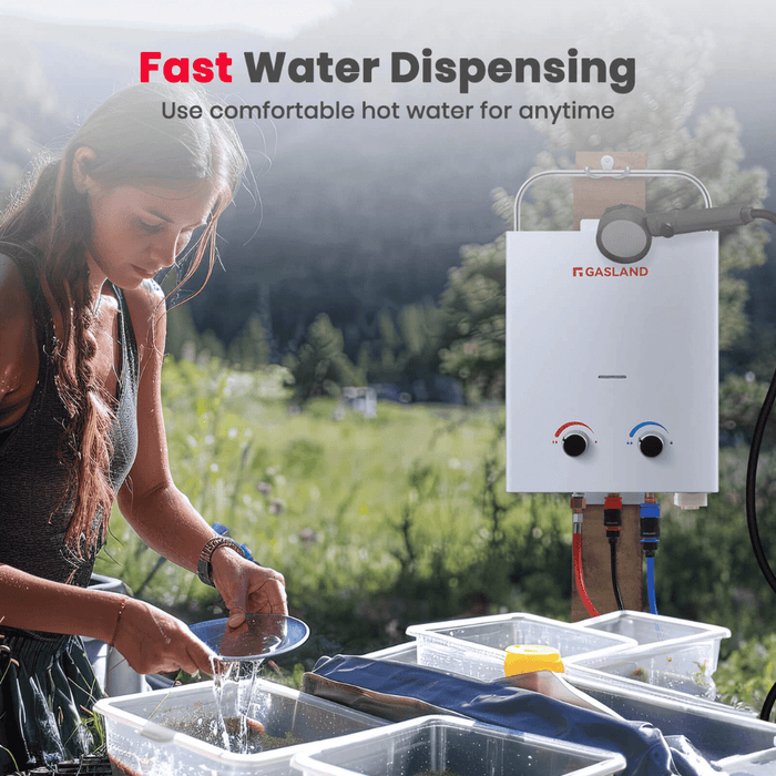 5L Propan Gas Durchlauferhitzer - 50mbar [Energieklasse A+]
