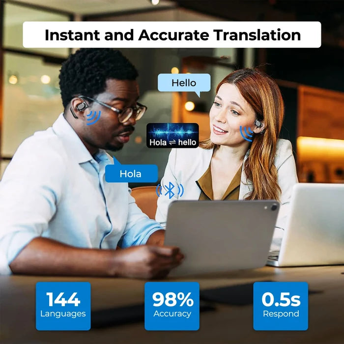 AI Translation Earbuds Real Time 144 Languages, Clear Calls