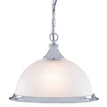 American Diner Pendant - Silver & Acid Glass