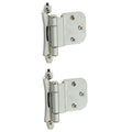 Amerock Polished Chromium 3/8 In. Self-Closing Inset Hinge, (2-Pack)