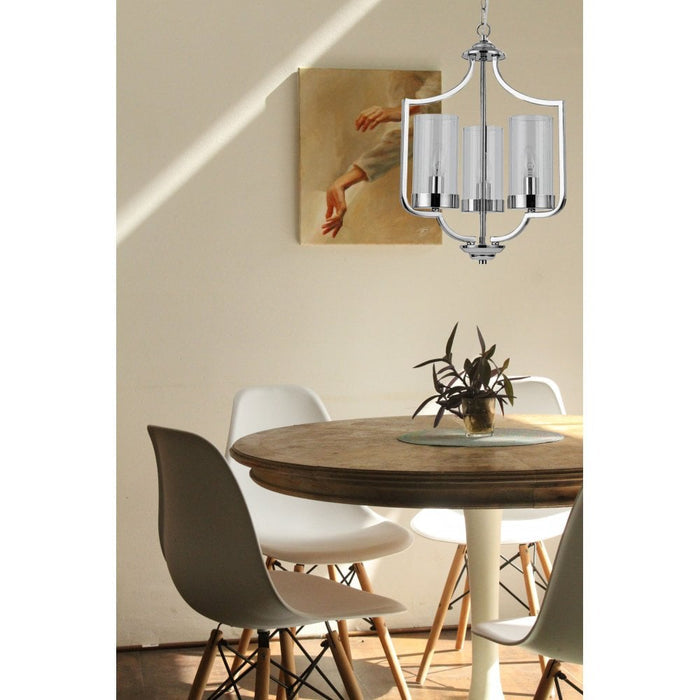 Ashley 3 Light Pendant Polished Chrome
