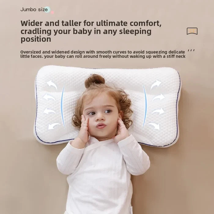 Baby Neck Support Pillow – All-Season Cotton Sleeping Pillow for Toddlers & Kindergarten Kids