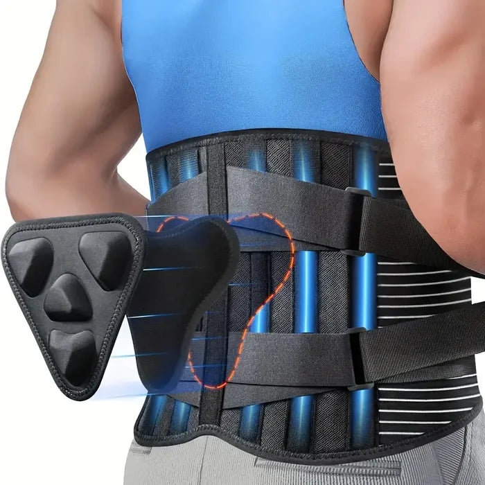 Back Brace With Massaging Pad, Lumbar Support Belt Fall 2026 Wellness, Lower Back Pain Relief
