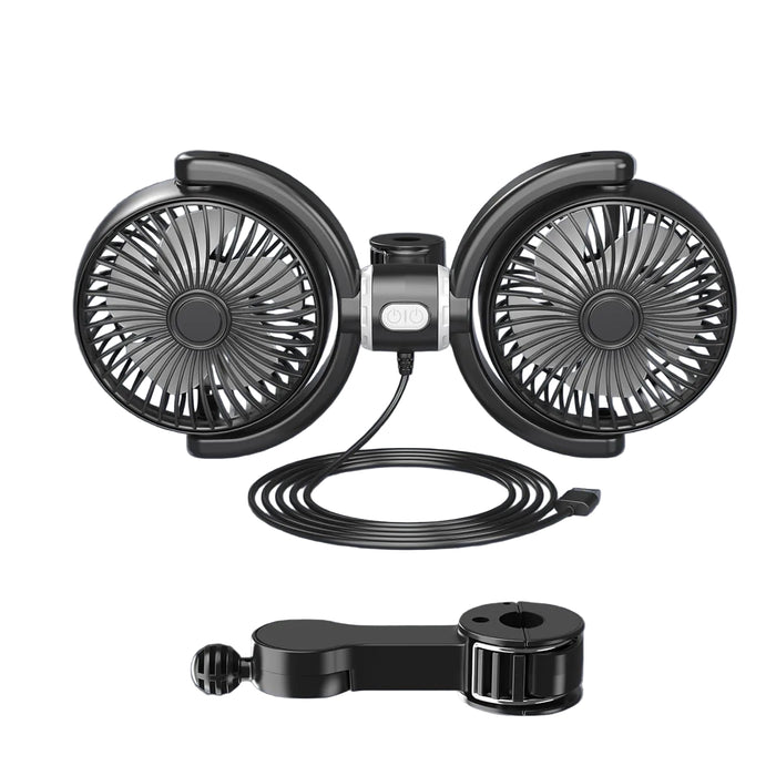 Backseat Car Fans for Pets Dual Cooling With Adjustable Airflow Keeps Dogs Calm Summer Travel 2025