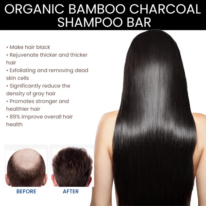 Bamboo Charcoal Shampoo Soap Bar 60g – Deep Scalp Cleanse Oil Control Hair Nourishing TikTok Viral 2026