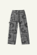 Variant image for Black Bandana Jeans with Unique Prints for Stylish Urban Wear, Comfortable Fit, High-Quality Denim-1