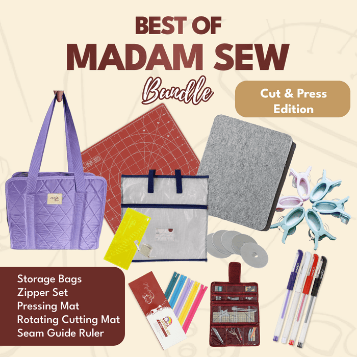 Best of Madam Sew — Cut & Press Edition (Purple Organizer, Zipper Set) - MadamSew