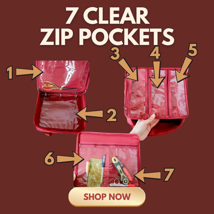 The Carry - All Sewing Organizer - Multi - pocket Binder Bag - MadamSew