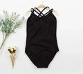 Breathable girls' leotard – durable double-strap camisole, cross-back, cotton, gymnastics and ballet training