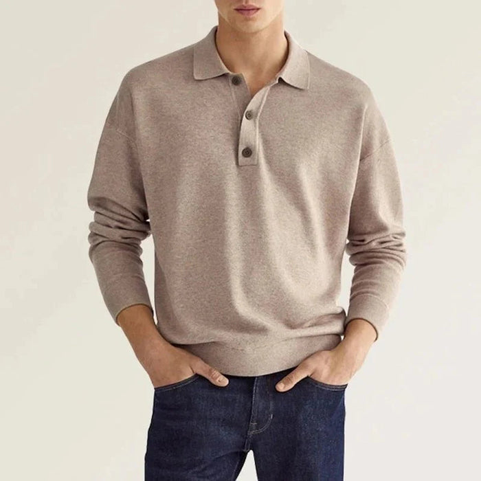 Atmungsaktives Herren Langarmshirt – lässiger Schnitt, 100% Baumwolle, für den Sommer 2