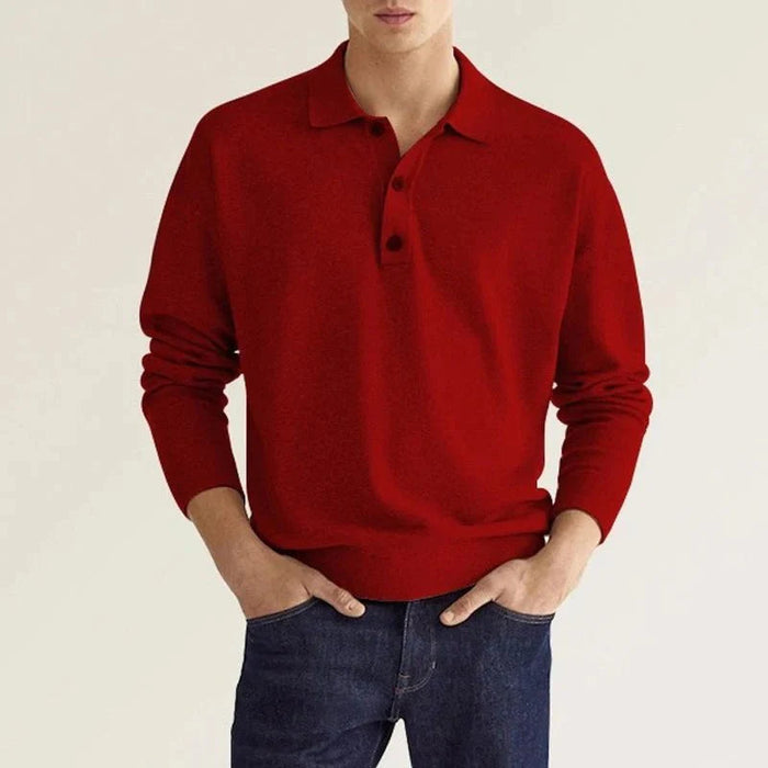 Atmungsaktives Herren Langarmshirt – lässiger Schnitt, 100% Baumwolle, für den Sommer 7