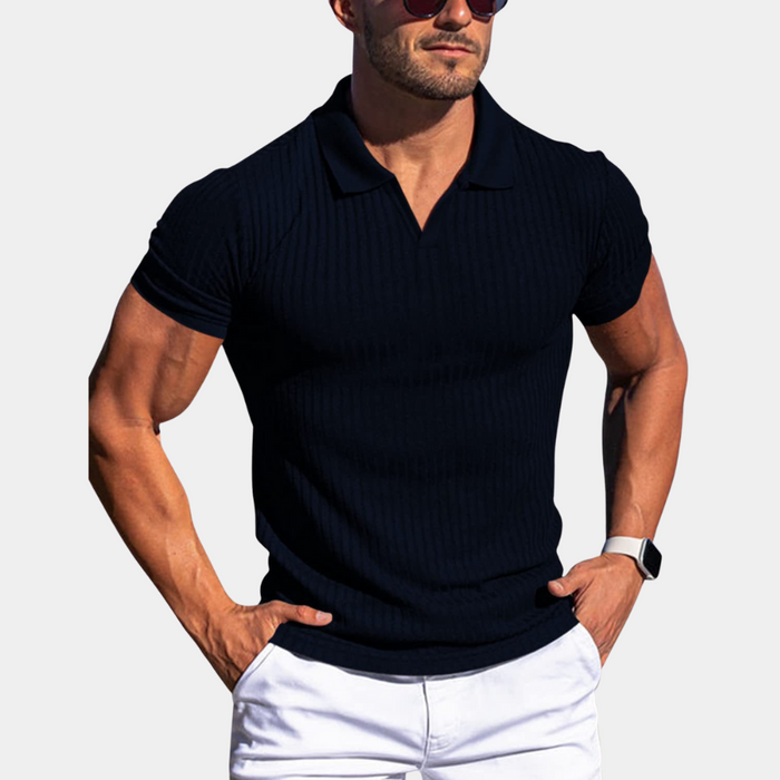 Atmungsaktives Herren Poloshirt – tailliert, hochwertiger Stoff, für Sommeraktivitäten 3