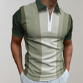 Atmungsaktives Herren Poloshirt – gestreift, Baumwollmischung, für Büro und Freizeit 0
