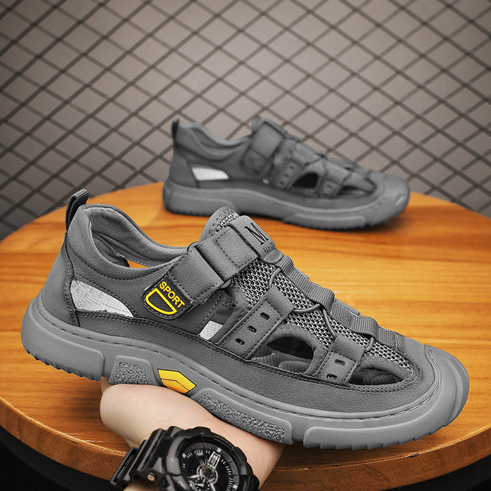 Breathable men's water shoes - casual, PU and mesh upper, EVA sole, for water activities