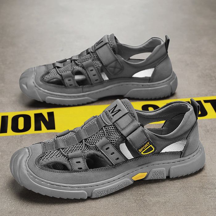 Breathable men's water shoes - casual, PU and mesh upper, EVA sole, for water activities