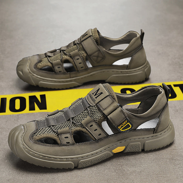 Breathable men's water shoes - casual, PU and mesh upper, EVA sole, for water activities