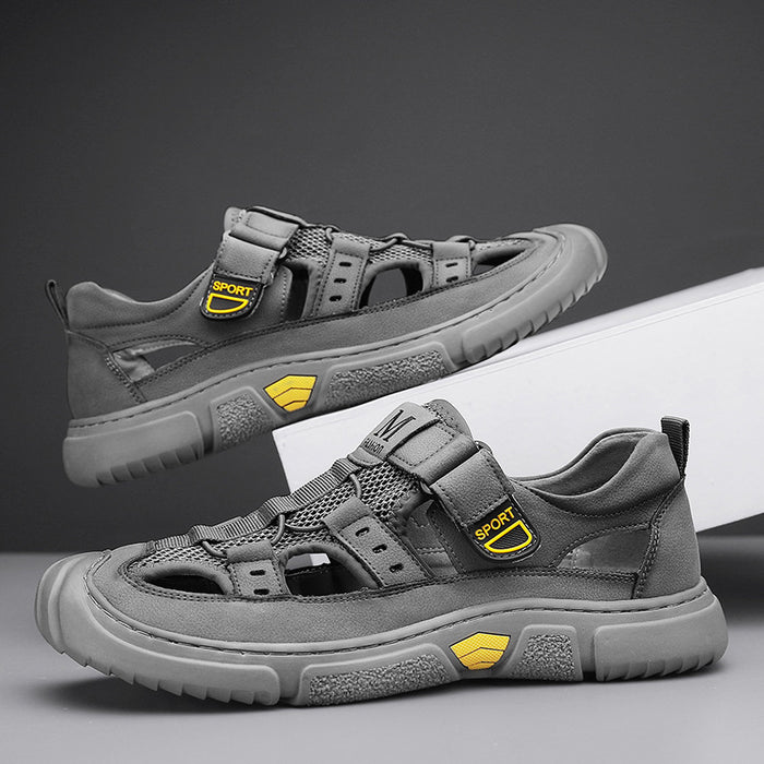 Breathable men's water shoes - casual, PU and mesh upper, EVA sole, for water activities