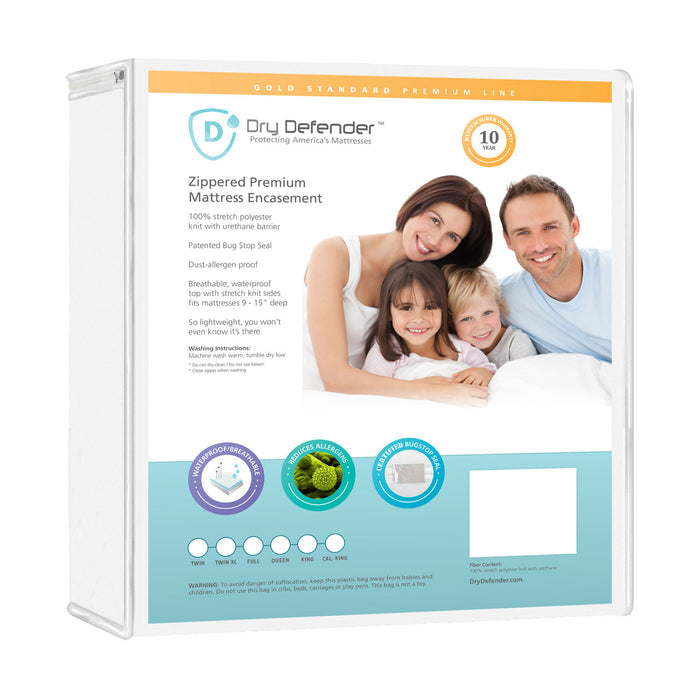 Breathable, Waterproof Mattress Protector (Zippered) - Queen Size