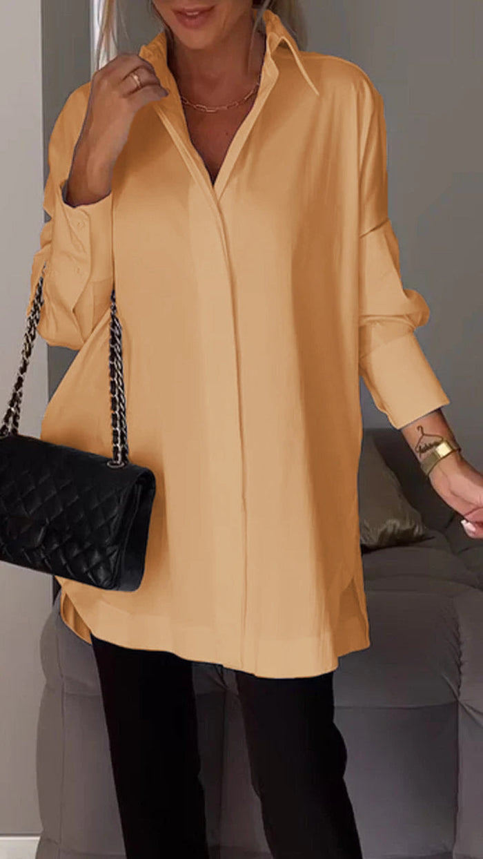 Breathable women's blouse – classic white cotton, for work or casual outings 2