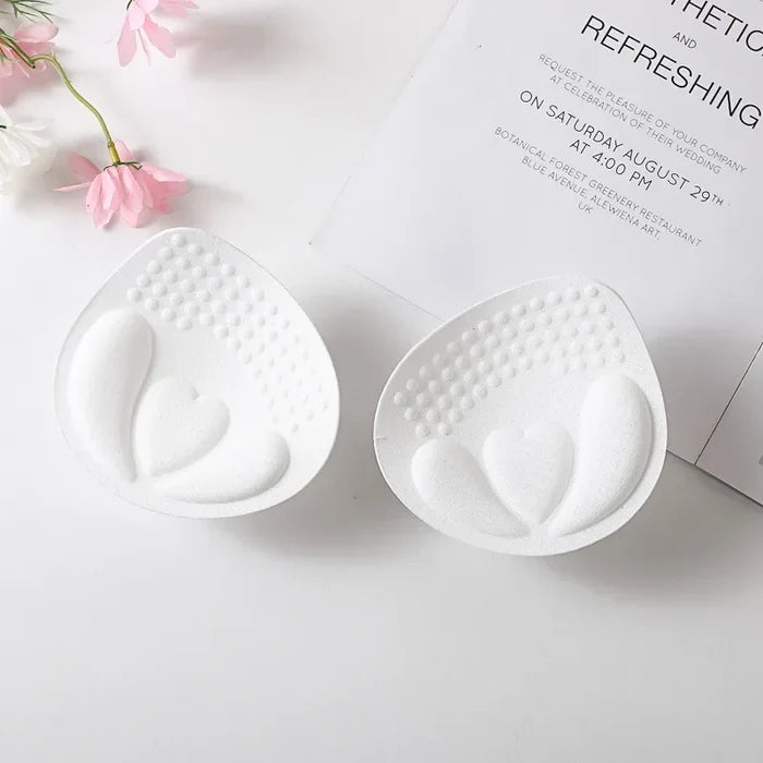 Breathable Women's Bra Pads - 3D Push-Up, Versatile Sponge Padding, For Swimsuits