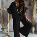 Bequeme Damen Casual-Set – oversized Oberteil und Hose, atmungsaktives Polyester, für entspannte Tage 0
