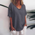 Breathable women’s crew neck shirt – classic design, soft fabric, for everyday wear 0