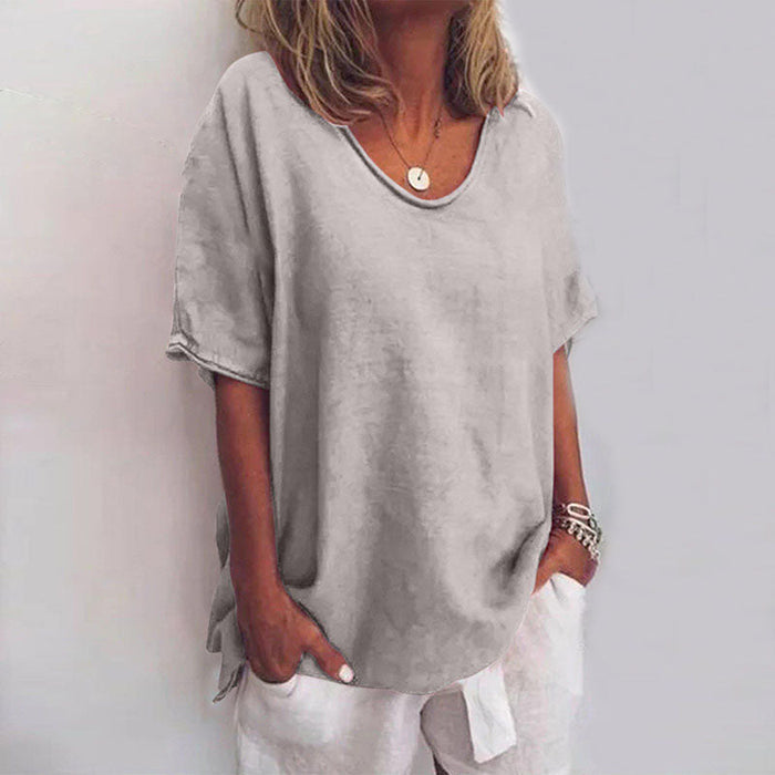 Breathable women’s crew neck shirt – classic design, soft fabric, for everyday wear 1