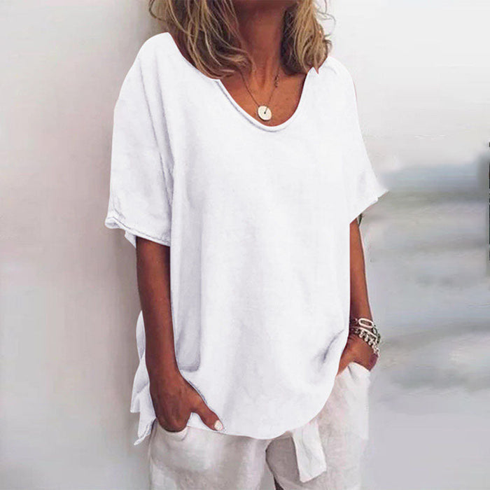 Breathable women’s crew neck shirt – classic design, soft fabric, for everyday wear 2