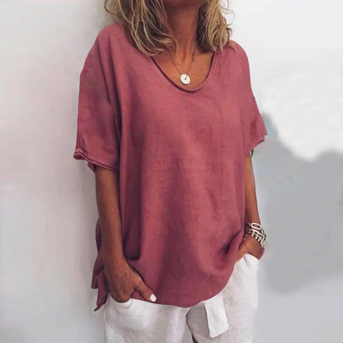 Breathable women’s crew neck shirt – classic design, soft fabric, for everyday wear 3