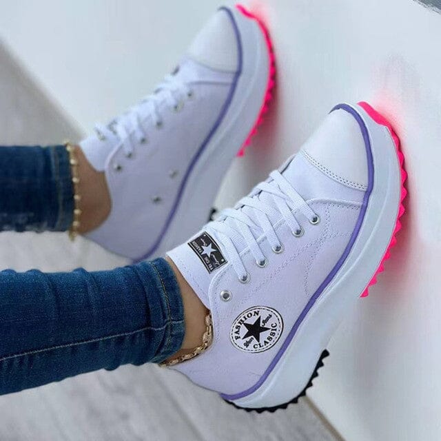 Breathable women's sneakers – ergonomic leather design, for all-day comfort 0