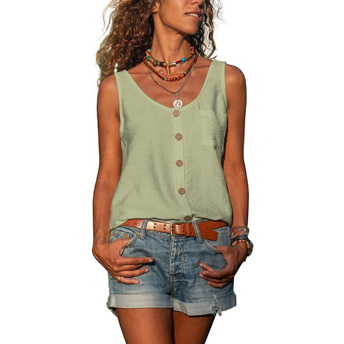 Breathable women's tank top – sleeveless casual style, polyester, for going out 4