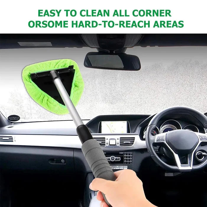 Car Window Cleaner Kit Glass Cleaning Tool Microfiber Telescopic Handle Spring 2026 Streak Free Glass