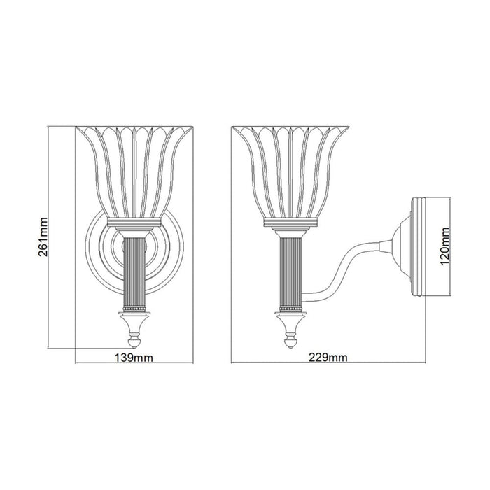 Carroll 1 Light - Polished Brass