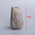 Ceramic Vase Stone Texture Tabletop Sculpture Vase Home Decor Fall 2025 Wedding Centerpiece Rustic Gift