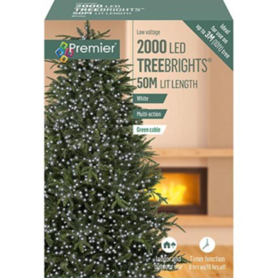 Christmas Tree Lights 2000 LED (White)