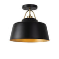 CLERMONT SEMI FLUSH BLACK