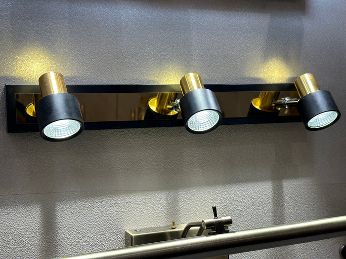 Cob Black Golden Vanity Light