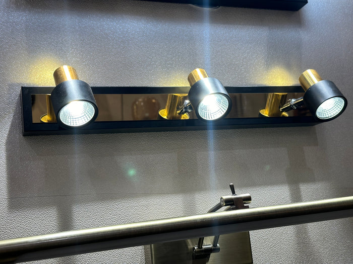 Cob Black Golden Vanity Light
