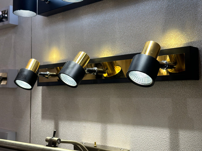 Cob Black Golden Vanity Light