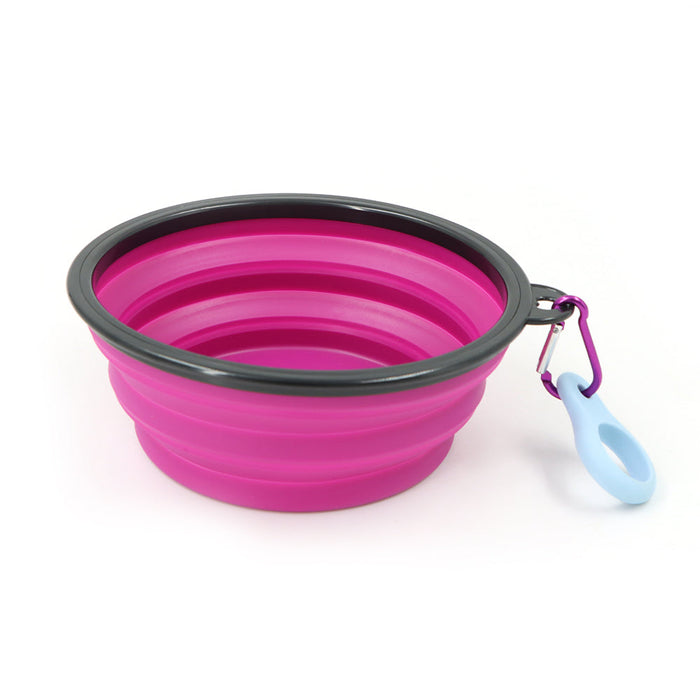 Collapsible Travel Bowl With Clip Silicone Dog Bowl Portable Pet Hydration For Travel 2025 Holiday