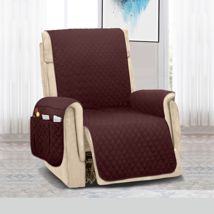 Brown / Beige / Recliner (30 IN X 51 IN X 18 IN)