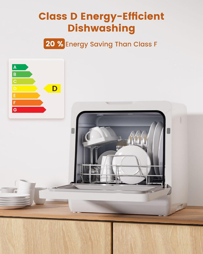 Countertop Dishwasher 5L 8 Programs With Water Softener Black — view 2
