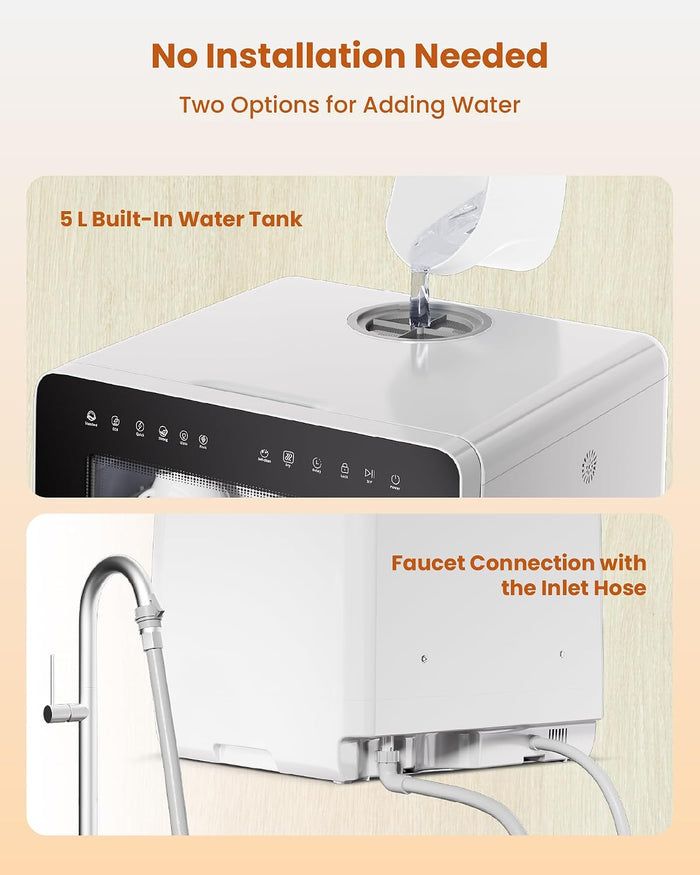 Countertop Dishwasher 5L 8 Programs With Water Softener Black — view 5