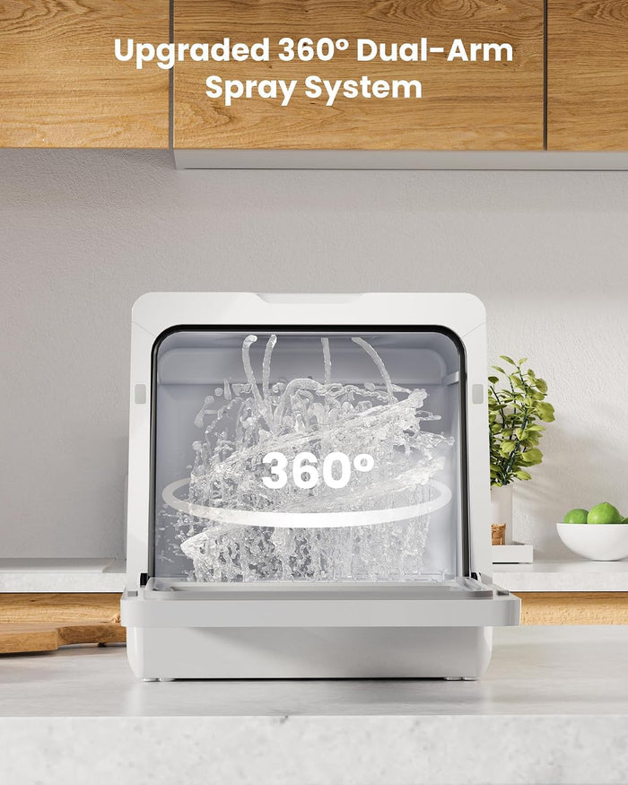 Countertop Dishwasher 5L 8 Programs With Water Softener Black — view 6