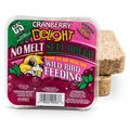 Cranberry Delight Suet Cakes pack, featuring two cranberry-speckled suet blocks in a clear clamshell, ideal for year-round wild bird feeding with no-melt dough.