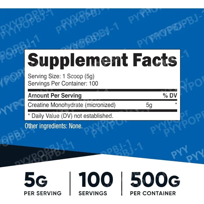 Creatine Monohydrate Micronized Powder 500 g Unflavored Performance Supplement Fall 2026 Muscle Support