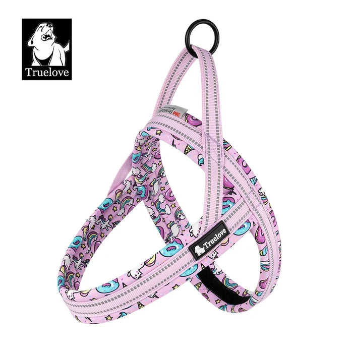 Dog Harness Floral Mesh Padded Vest Harness Quick Fit Adjustable All Breeds Fall 2025 Comfortable Walks