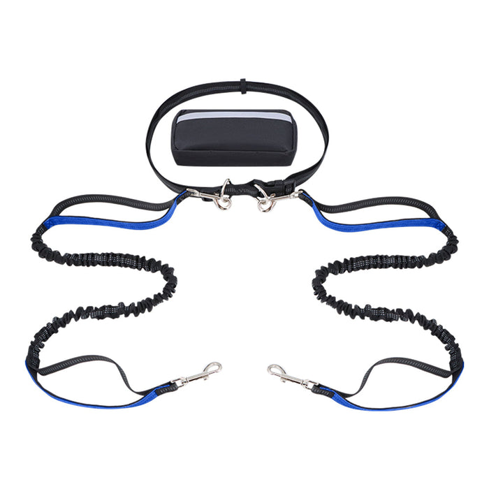 Dog Leash Double-Handle Hands-Free Bungee Reflective Walking Leash Fall 2025 Safe Control